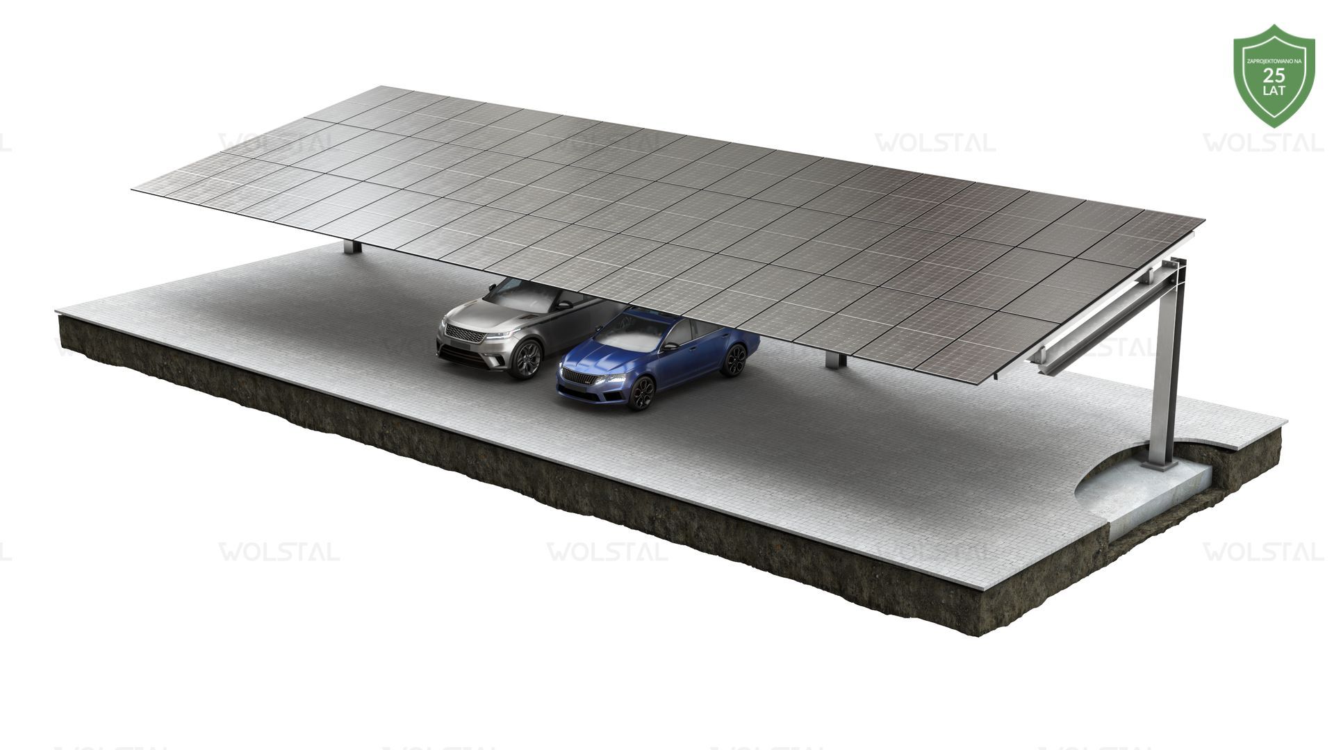 wolstal pv - Carport L-2P/3P-v2 long