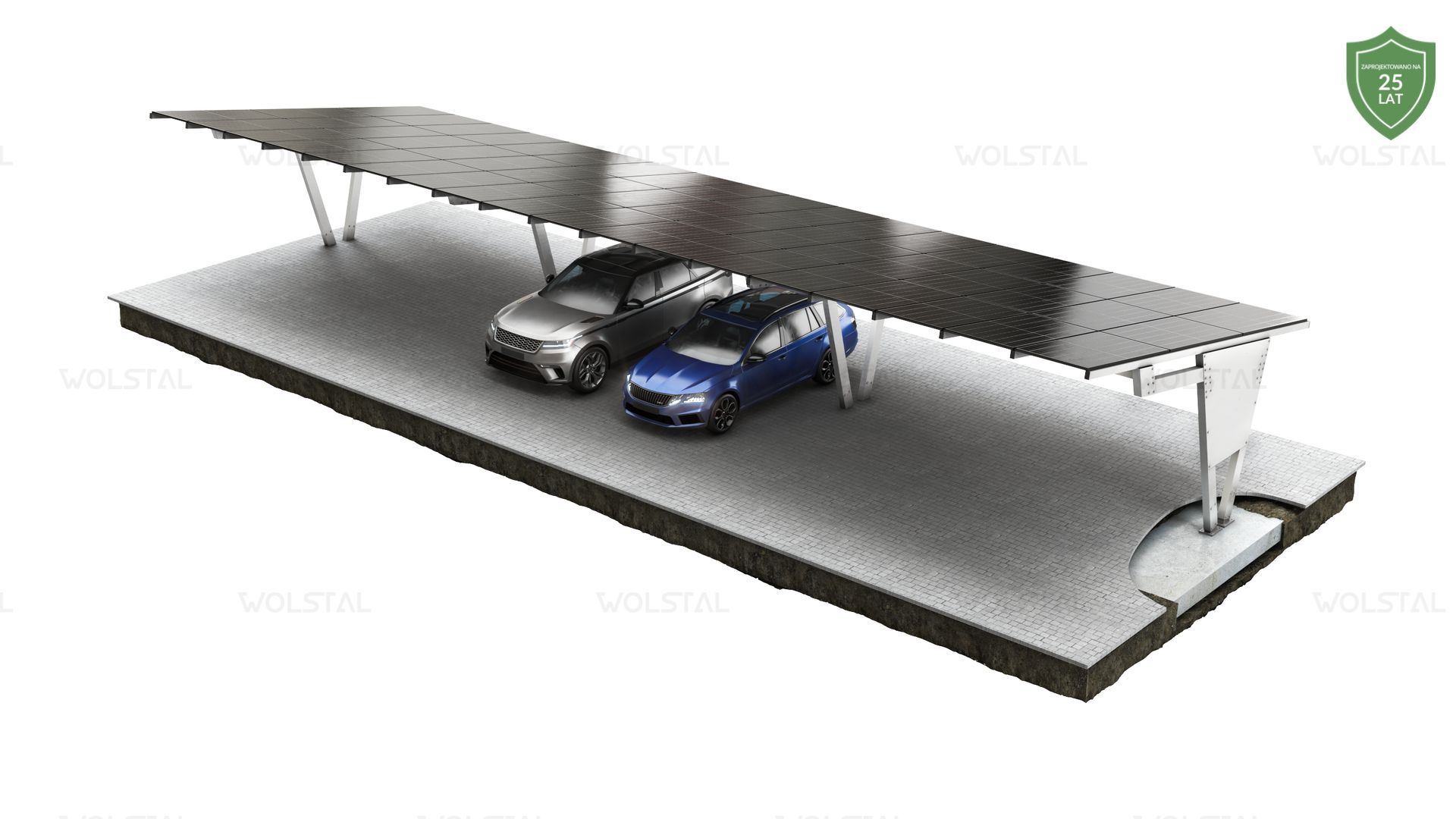 wolstal pv - Carport V-2P/3P-v1 long