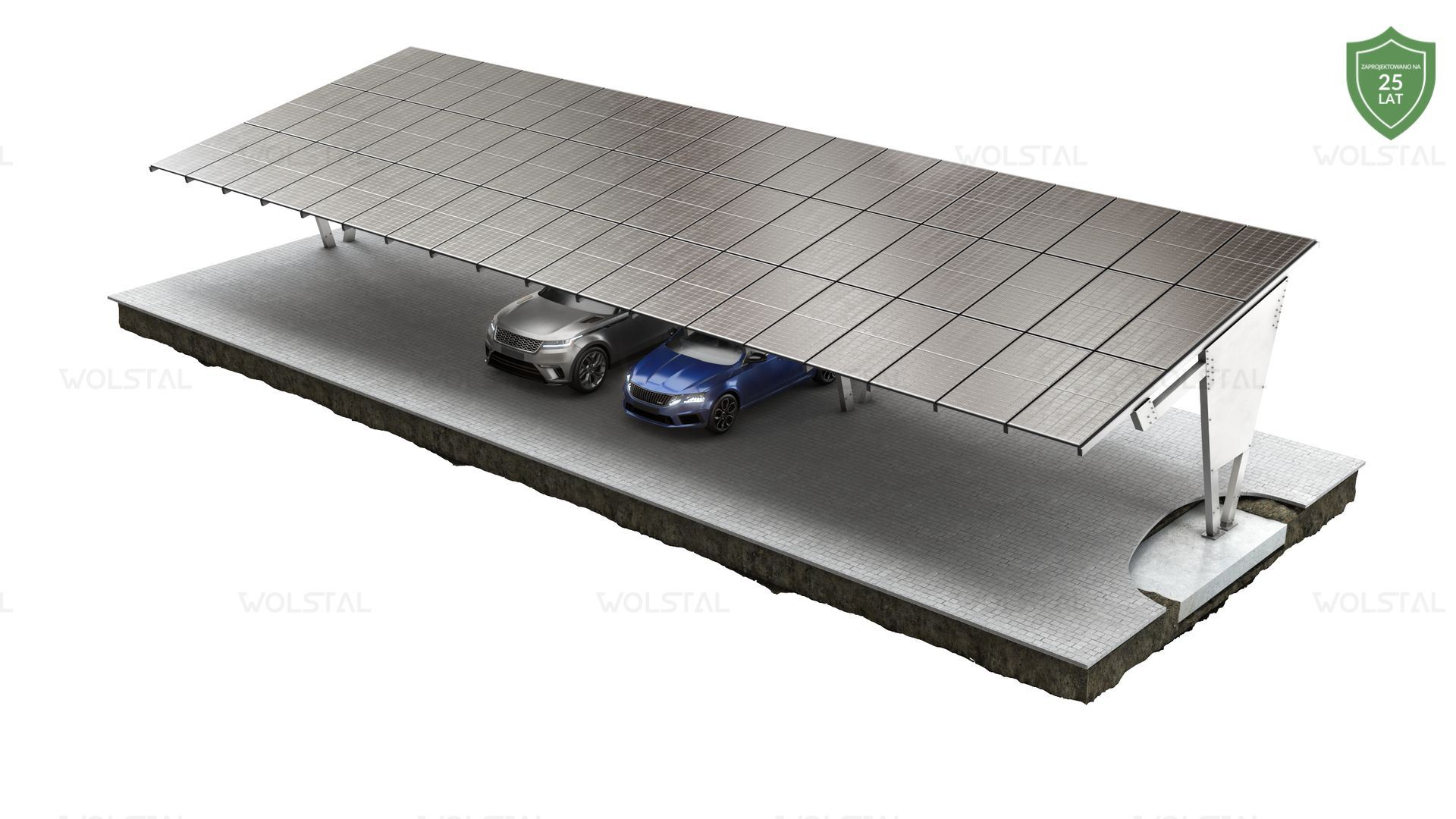 wolstal pv - Carport V-2P/3P-v2 long