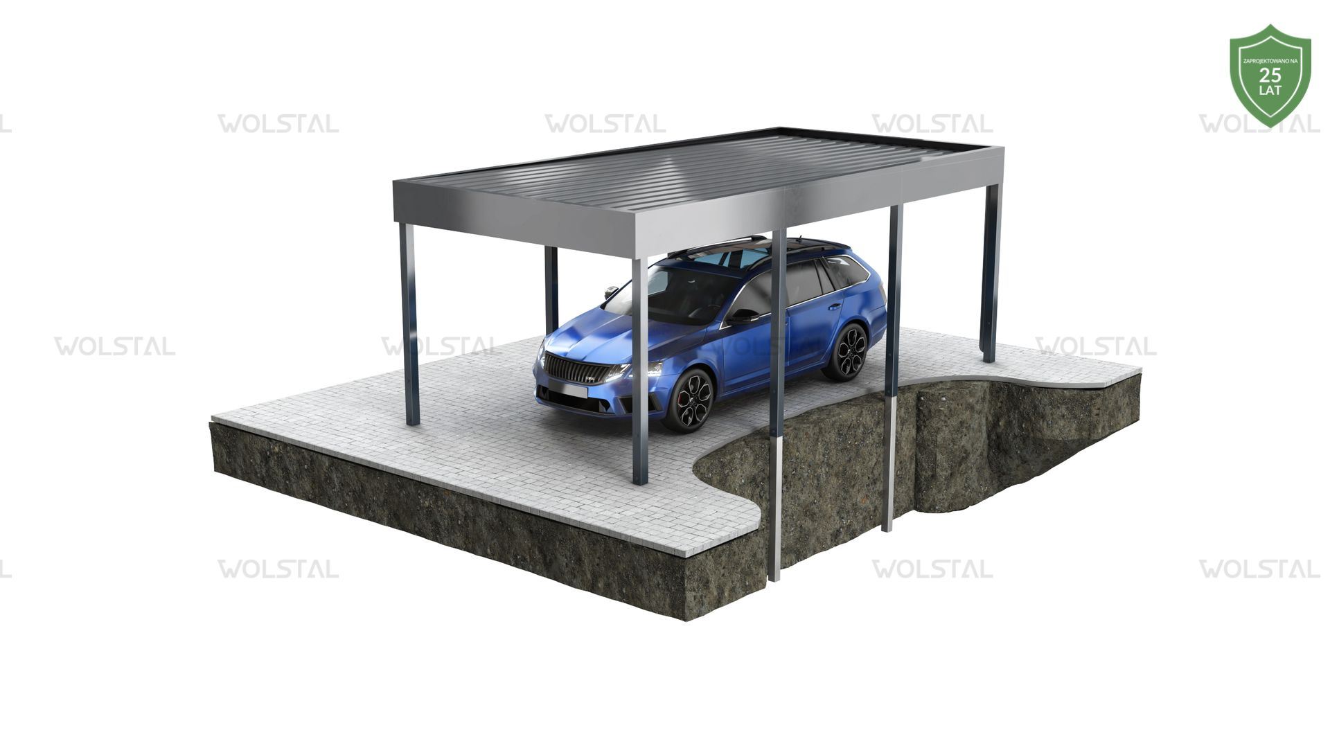 wolstal pv - ZADASZENIE płaskie Premium 3×6 blacha trapezowa